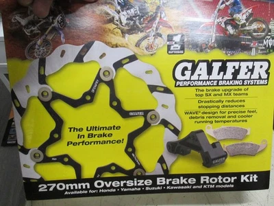 GALFER OVERSIZE FRONT BRAKE ROTOR KIT - SUZUKI RMZ250 2007-2013 - 270mm - Image 1 of 4