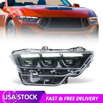 LED Headlight for 2024-2025 Ford Mustang S650,Black Inner Passenger Side - Image 1 of 4