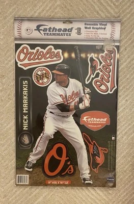 Calcomanías de pared de vinilo FATHEAD Teammates Nick Markakis Baltimore Orioles 8" x 16" Foto 1 de 4
