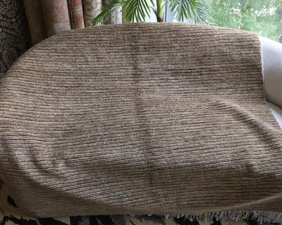 5x5ft Handmade Stripe Gabbeh Rug - Brown Tones - 100% Ghazni Wool - Image 1 of 4