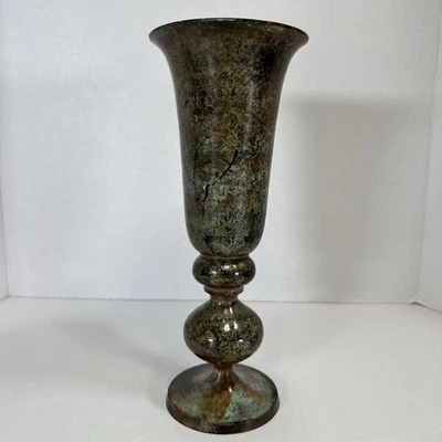 Metall Vase dekorativ 9,75" Granit Splatter Stil - Bild 1 von 4
