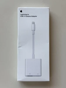 Véritable adaptateur d'appareil photo Apple Lightning vers USB 3 A1619 MK0W2AM/A original - Photo 1/4