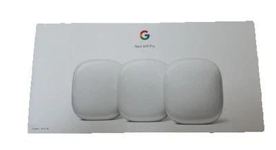 Google Nest Wifi Pro 6E 2 Port Wireless Mesh Router - Pack of 3 - Snow -... - Image 1 of 3