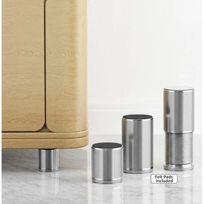 Metal Bed Risers 3 Inch Set of 4 Heavy Duty Furniture Elevation for Sofa - image 1 of 4