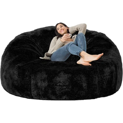 7FT Foam Giant Bean Bag Memory Living Room Chair Lazy Sofa Soft (No filler) - Image 1 of 4