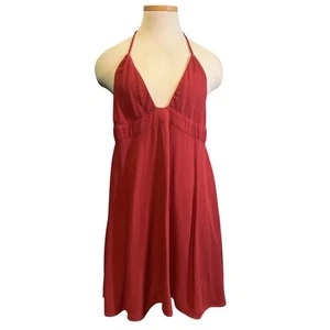Brandy Melville Neckholder Minikleid Made Italy SM Rot Festival Strand Urlaub Reise  - Bild 1 von 8