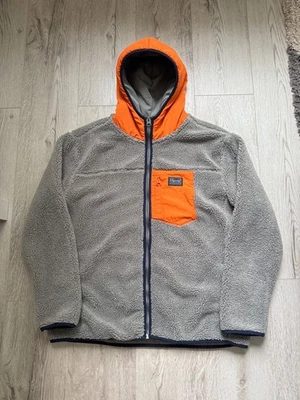 Superdry Hombre Sherpa Fleece Zip Thru Hoodie Jacket Talla S/M (ajuste holgado) Foto 1 de 4