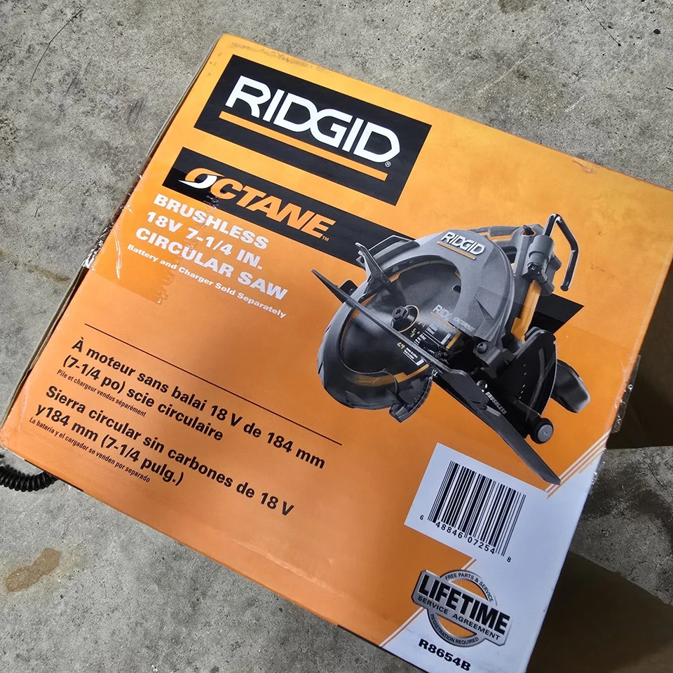 RIDGID Octane R8657B 18V 7-1/4'' Li-Ion Cordless Brushless Circular Saw Z648 - Image 1 of 1