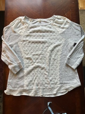 Women’s XXL Maison Jules Brand Top Sweater Shirt Lace Old Stock  - Image 1 of 4