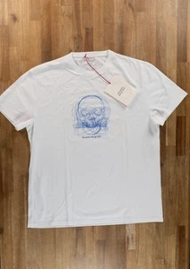 ALEXANDER MCQUEEN white regular fit Skull Sketch t-shirt Size Medium authentic - Picture 1 of 8
