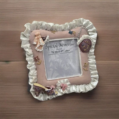 K's Collection 3D Photo Frame Holds 3×3 Photos Fashion Preppy Pink Designer  - Image 1 of 4