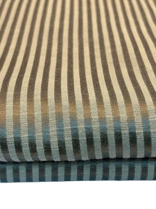 Upholstery Curtain Drapes Fabric Green Striped 56" x 4.5 yds Home Decor - Picture 1 of 6
