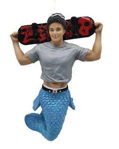 December Diamonds 55-55173 Sk8r Boy Resin Merman Ornament - Picture 1 of 1