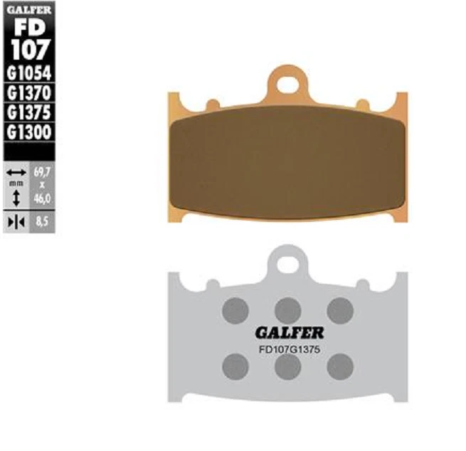 AHL Bremsbeläge Hinten Für Suzuki RGV 250 & RG 250 / 500 – 1 Paar, Halbmetallisch, 52.6x53x9mm | Passend Für Gamma-Modelle 1984-1990