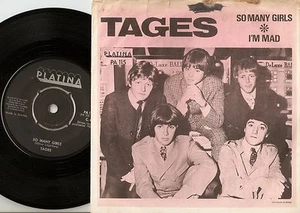 TAGES SO MANY GIRLS & I`M MAD SWEDISH 45+PS 1966 MOD FREAKBEAT PSYCH GARAGE - Bild 1 von 2