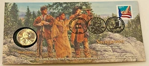 SACAGAWEA U.S. Mint Commemorative First Day Coin Cover Golden Dollar 1/1/2000 P - Picture 1 of 2