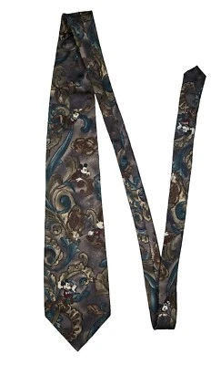 Corbata de seda vintage de Mickey Mouse para escalar novedad EE. UU. 58 pulgadas Foto 1 de 4