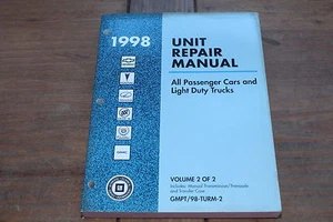 All Cars Light Duty Trucks 1998 Manual Transmission Chevy GM Shop Service Manual - Picture 1 of 7