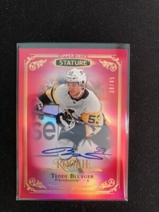 2019-20 Upper Deck Stature Autographs Red #187 Teddy Blueger 38/45