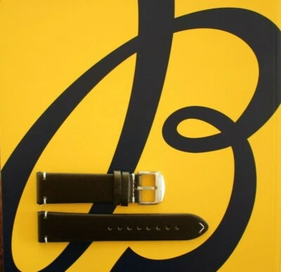 22-20 CACAO ACABADO CERA PANTORRILLA ESPIGA HEBILLA CORREA RELOJ CORREA PARA WIDELING Foto 1 de 4