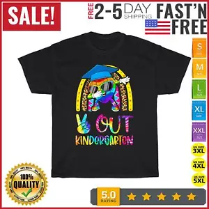 Peace Out Kindergarten Graduation Last Day Of School Vintage T Shirt Men Women - Picture 1 of 9