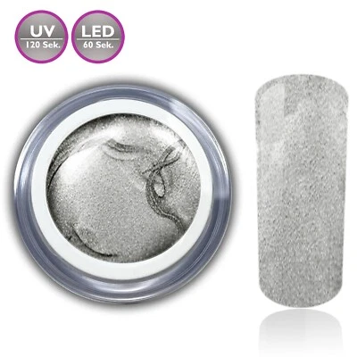 Farbgel Metallic Silber Led Uv-Gel French Nailart Design Nagel Colorgel Nagelgel - Bild 1 von 4