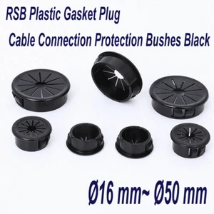 Ø16mm~Ø50mm Hole Cover Grommet Wire Table Cable Tidy Hole Plug Cap Computer Desk - Picture 1 of 7