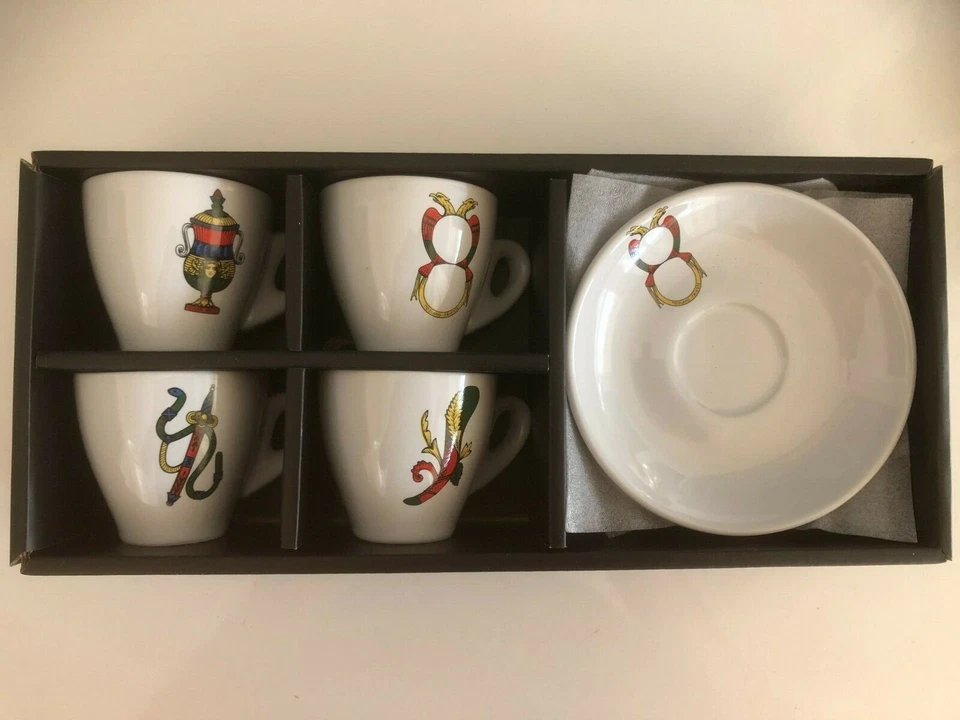 Espresso Cups  set of 4 Scopa Briscola Italian Playing Cards (Limited Edition) - image 1 of 1