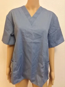 Natural comfort natural uniform scrubs sz Small light blue - Picture 1 of 7