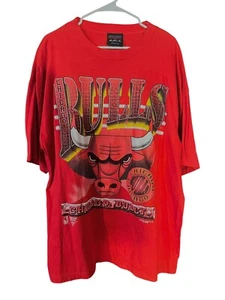 Vintage Single Stitch Chicago Bulls Tee Size XL USA NBA Basketball Sports Retro - Picture 1 of 8
