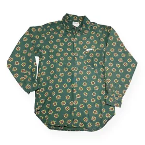Vintage 90s Esprit Kids 7-8 100% Cotton Geometric Flower Print Button Up - Picture 1 of 8