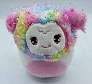 Squishmallows Mystery Squad Amara The Yeti Rainbow TieDye Tinsel Hair 6" Scented - Picture 1 of 8