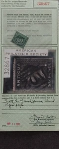 Antigua 1862 6p Bluish Green, VGU Oval A02 APSE: 32867 Genuine (ANT01) - Picture 1 of 4