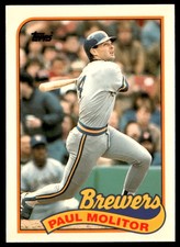 1989 Topps Tiffany #110 Paul Molitor   Baseball Milwaukee Brewers