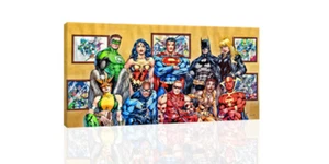 DC Comics Superhéroes - ARTE DE PARED EN LIENZO O IMPRESO - Imagen 1 de 2