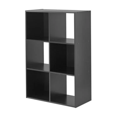 Mainstays 6-Cube Storage Organizer, Black - Image 1 of 4