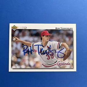 1992 Upper Deck #512 Bob Tewksbury VTG STL Auto STADIUM Signed On-Card Autograph - Picture 1 of 7
