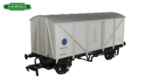 OO Gauge Rapido 957003 Blue Spot Fish Van No.E87506 vagón blanco - Imagen 1 de 2
