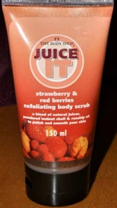 The Body Shop 1 Vintage JUICE IT Exfoliating Body Scrub STRAWBERRY &RED BERRIES - Picture 1 of 2