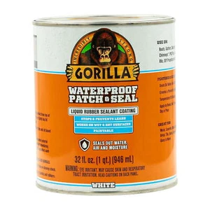 Waterproof Patch & Seal White Liquid Industrial Sealant Flexible UV Resistant - Picture 1 of 4
