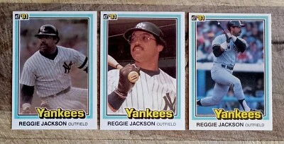 Juego de (3) Donruss REGGIE JACKSON 1981 / #228 #348 #468 / Lote casi nuevo-como nuevo Foto 1 de 2