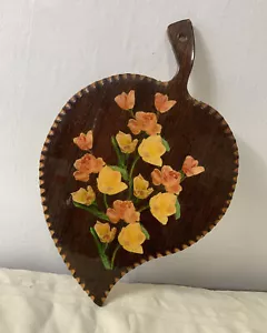 Wandbild Holz Decoupage Blumen Shabby Chic Vintage Deko Handarbeit Unikat - Bild 1 von 12