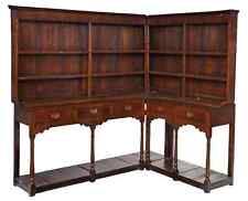 Antique Corner Dresser and Rack, Welsh, Oak, Shelves, Drawers, 18th C.,  1700s!!
