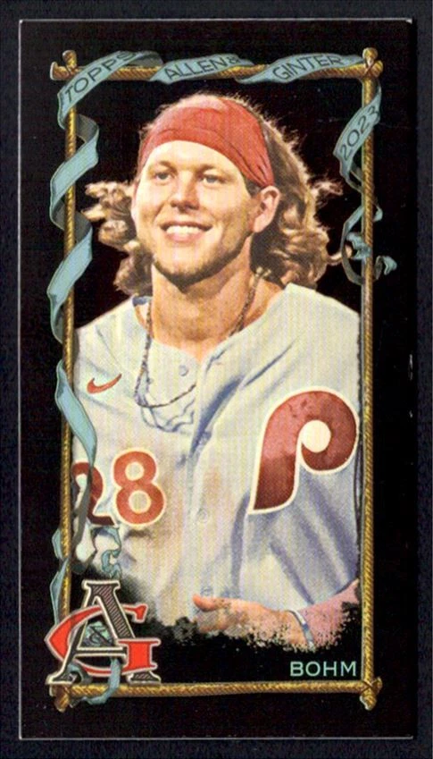 Alec Bohm 2023 Topps Allen & Ginter X Mini Black Card #158 Philadelphia Phillies - Image 1 of 2