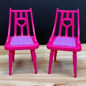 Barbie Life in the Dreamhouse Sisters Cozy Cabin Chairs Furniture Set Of 2 Pink - Picture 1 of 6