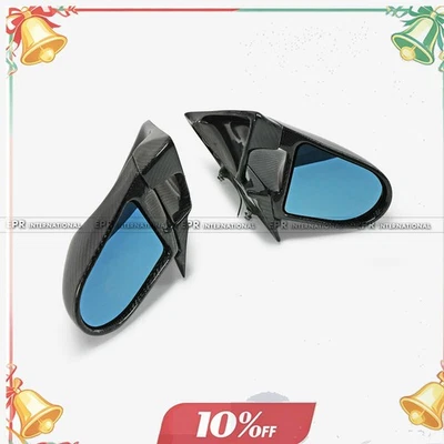 Espejo retrovisor de fibra de carbono para Toyota Mk4 Supra A80 JZA80 (RHD) 2 piezas Foto 1 de 4