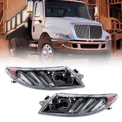 Headlights Fits 2008-2016 International Harvester 8600 TranStar LED Foto 1 de 4
