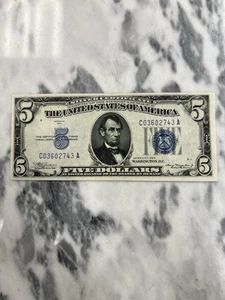 1934 5 dollar silver certificate High Grade - Picture 1 of 2