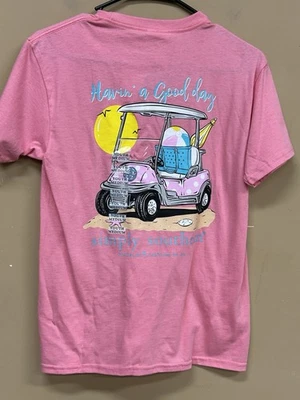 SIMPLY SOUTHERN Havin’ a good day GOLF CART Camiseta Manga Corta Juvenil Med Nueva con Etiquetas Foto 1 de 4