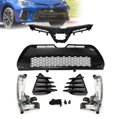 Luces antiniebla LED de la parrilla inferior superior delantera para Toyota Corolla SE XSE 2017 2018 2019 Foto 1 de 4